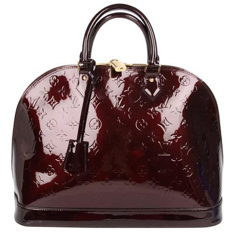 louis vuitton burgundy patent leather bag|louis vuitton bally leather bag.